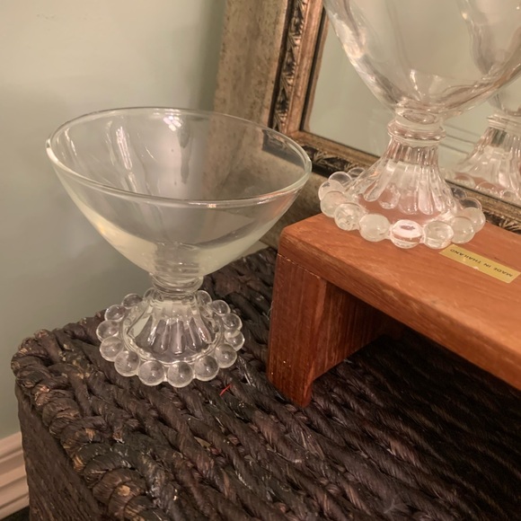 Set of Four Candlewick-Style Compote Dessert Dishes - Picture 2 of 8